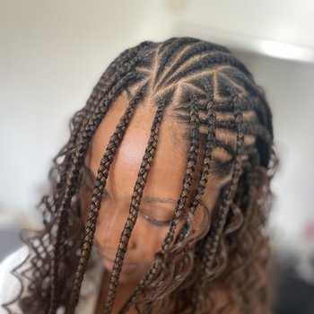 Bohemian Fulani braids sur cheveux crépus 