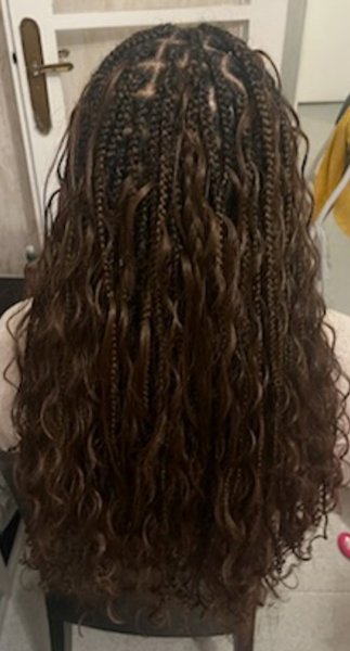 Boho braids sur cheveux métissés