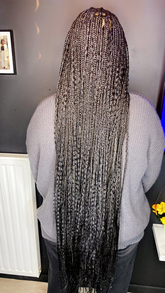 Boho knotless braids 