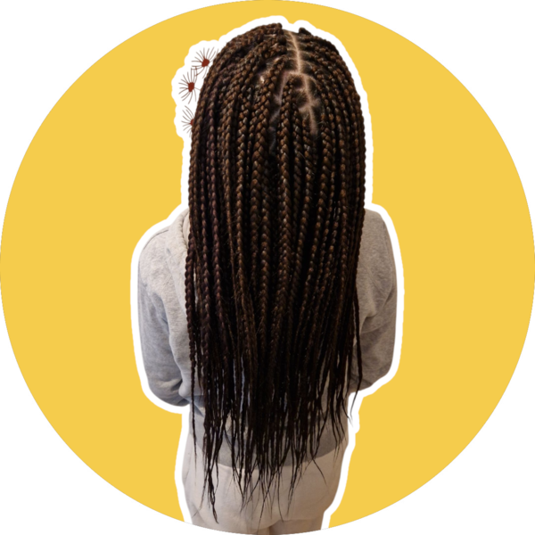 Box braids mi-long