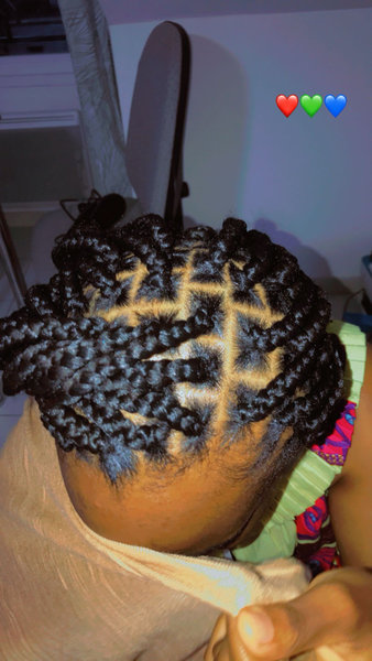 Box braids sur cheveux afro