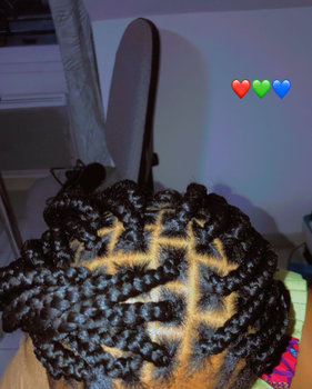Box braids sur cheveux afro