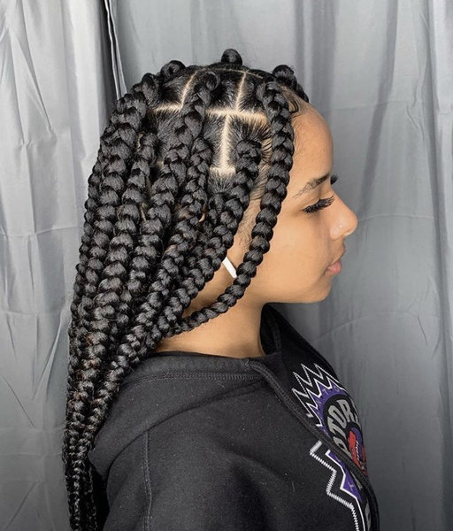 Box Braids sur cheveux métissés