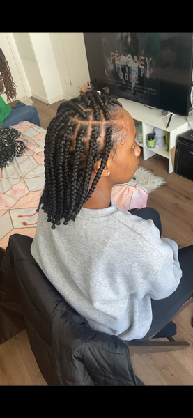 Braids effet carrée 
