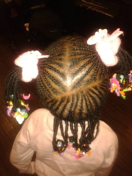 Coiffure africaines nattes tresses enfants