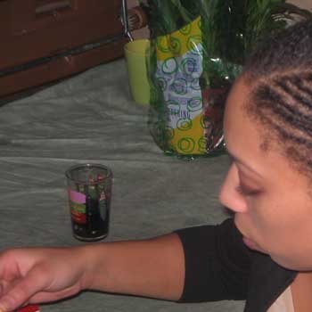 Coiffure nattes collées