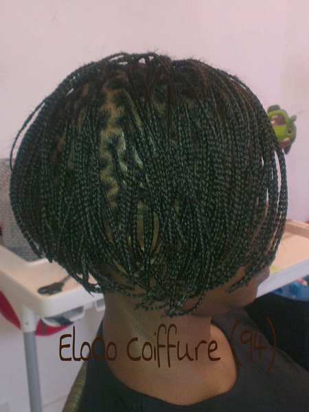 Coiffure originale : carré tresses