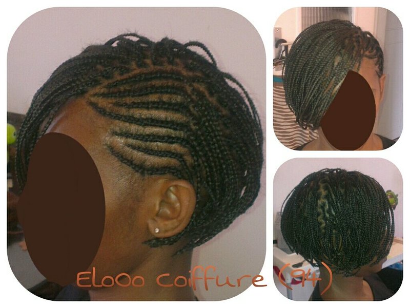 Coiffure originale : carré tresses