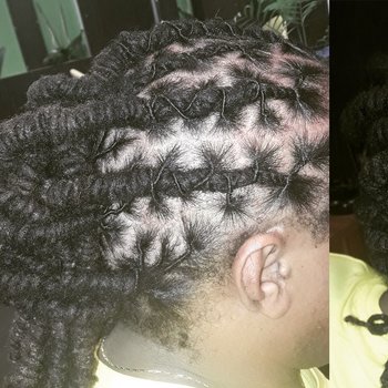 Coiffure stylisée sur Locks
