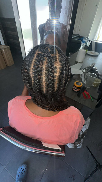 Cornrows avec motif 