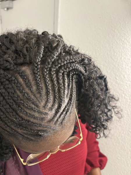 Crochet braids avec des nattes collé devant