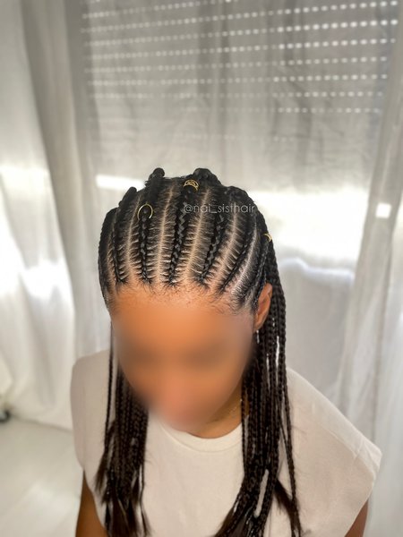 Demi tête et braids