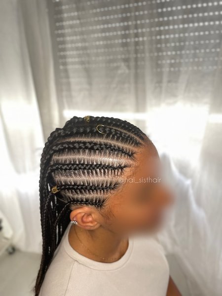 Demi tête et braids