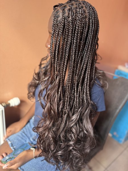 French curls braids 