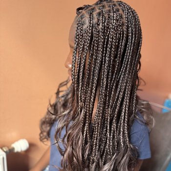 French curls braids 