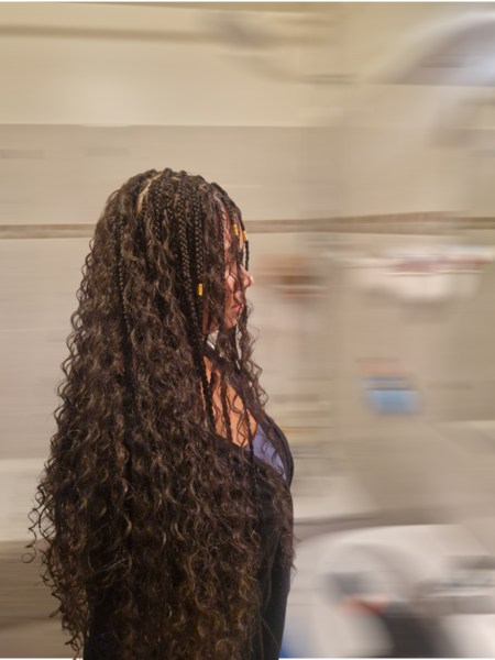 Goddess braid sur cheveux de type afro-métissé.