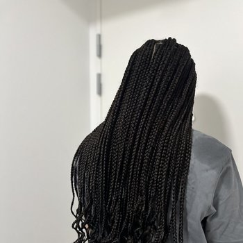 Knotless braids bouclés