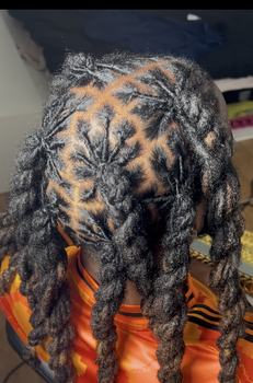 Locks + Coiffure grosse vanille (twist épais protecteur sur locks)