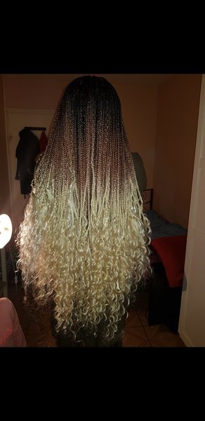 Longue braids en dégradé 