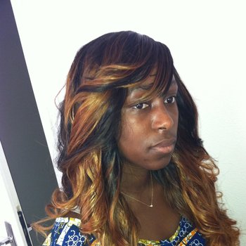 mèches brésilienne teint en blond