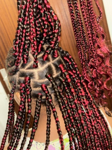 Natte colérique et braid à l’arrière sur cheveux lisse