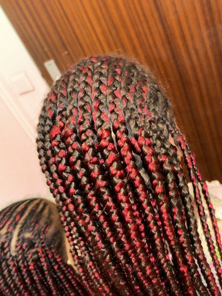 Natte colérique et braid à l’arrière sur cheveux lisse
