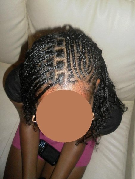Nattes 3/4 de tête, tresses 1/4