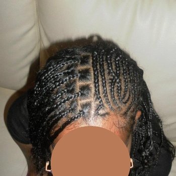 Nattes 3/4 de tête, tresses 1/4