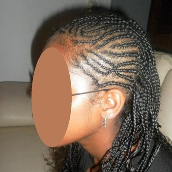 Nattes 3/4 de tête, tresses 1/4