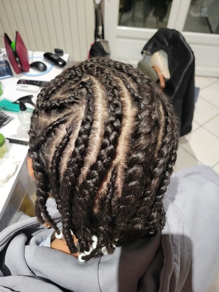 Nattes collées / Cornrows (homme)
