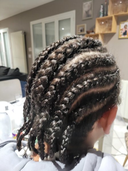 Nattes collées / Cornrows (homme)