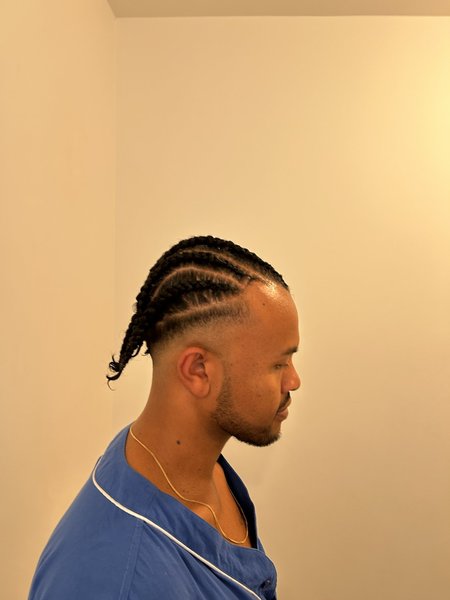 Nattes collées homme 