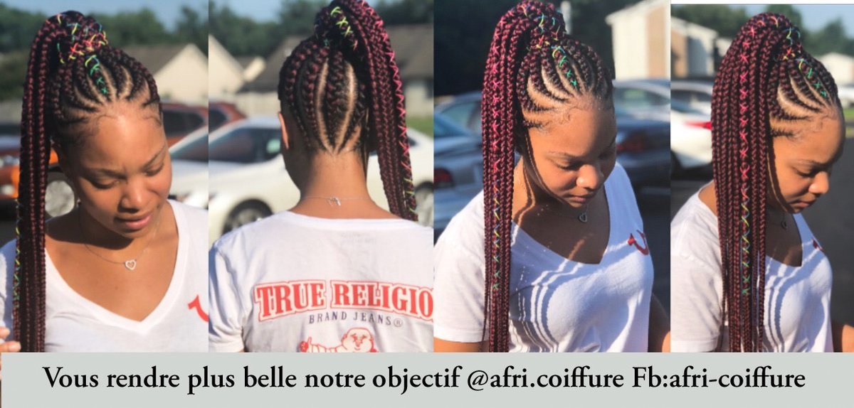 Nattes collées sur cheveux métissés