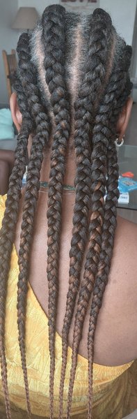 Nattes collés avec rajouts / cornrow braids femme
