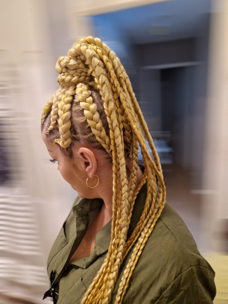 Ponytail nattes collées 