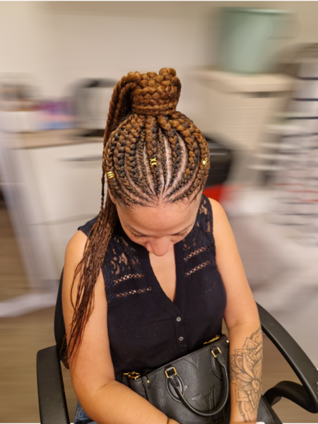 Ponytail nattes collées 