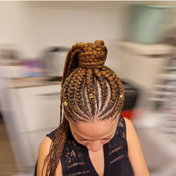 Ponytail nattes collées 