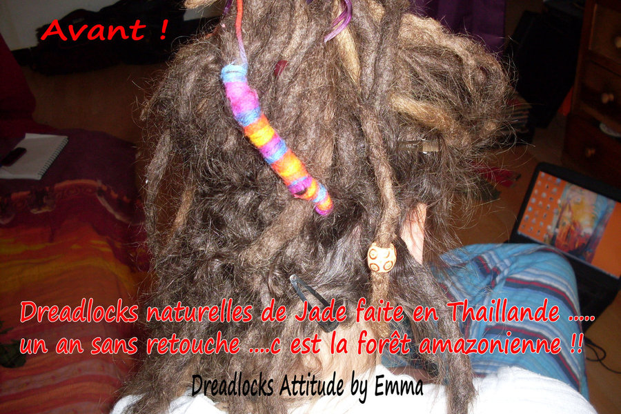Retouche dreadlocks naturelles de Jade  au crochet 