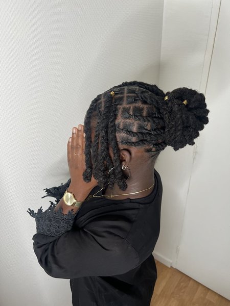 Retwist locks + finition propre et hydratée