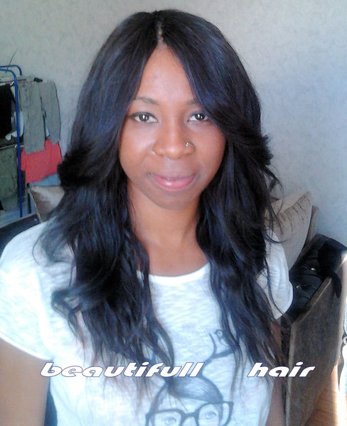 tissage americain sans colle avec raie invisible