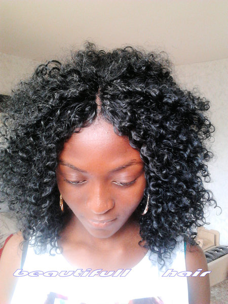 tissage americain sans colle avec raie invisible
