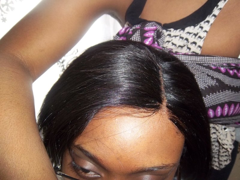 tissage avec invisible hairline (façon lace front)