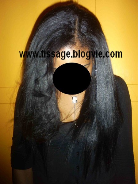 Tissage invisible ouvert tête entière