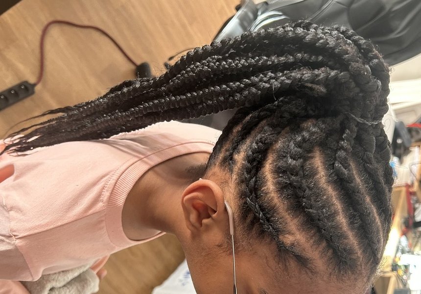 Tresses collées attachées - enfant 