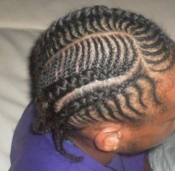 Tresses collées : Motif Arrêtes