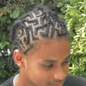 Tresses collées : Motif Tétris