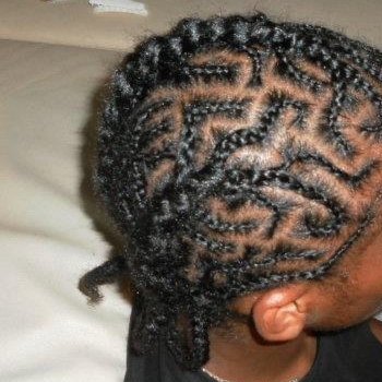 Tresses collées : Motif Tétris