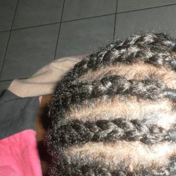 Tresses collées : Quadrillage