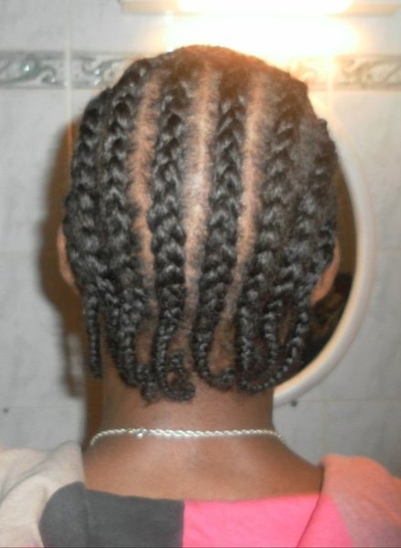 Tresses collées : Quadrillage