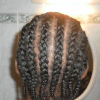 Tresses collées : Quadrillage